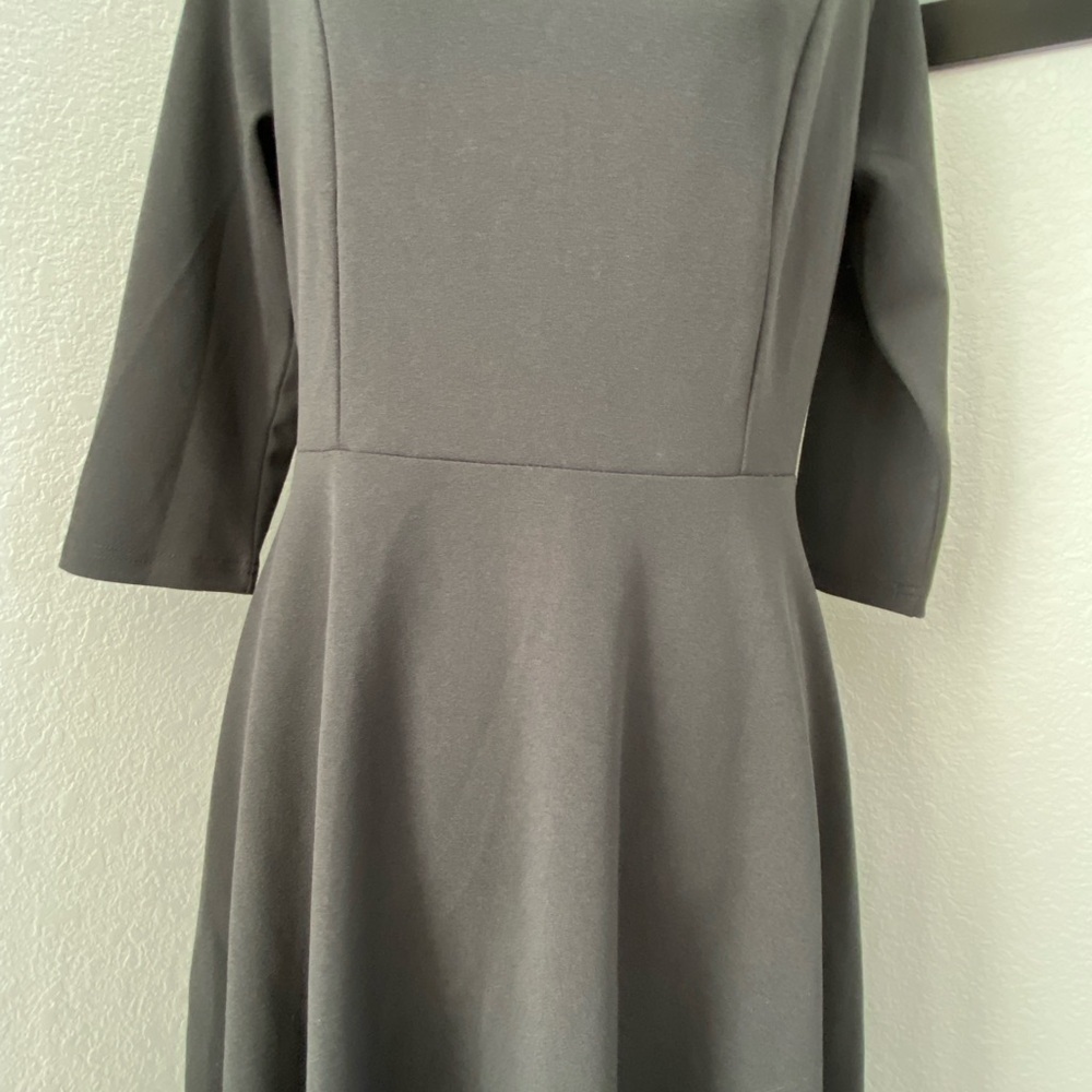 MISSMAY Retro Scallop Boat Neck Black Swing Dress Large - Picture 8 of 15